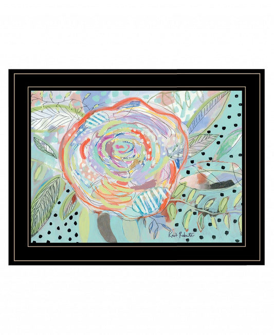 Bloom for Yourself 2 Black Framed Print Wall Art - Homeroots