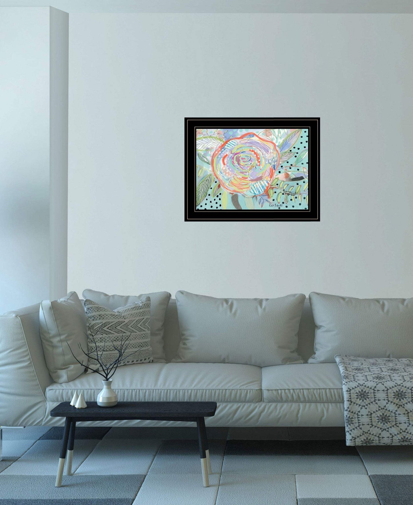 Bloom for Yourself 2 Black Framed Print Wall Art - Homeroots - Flyclothing LLC