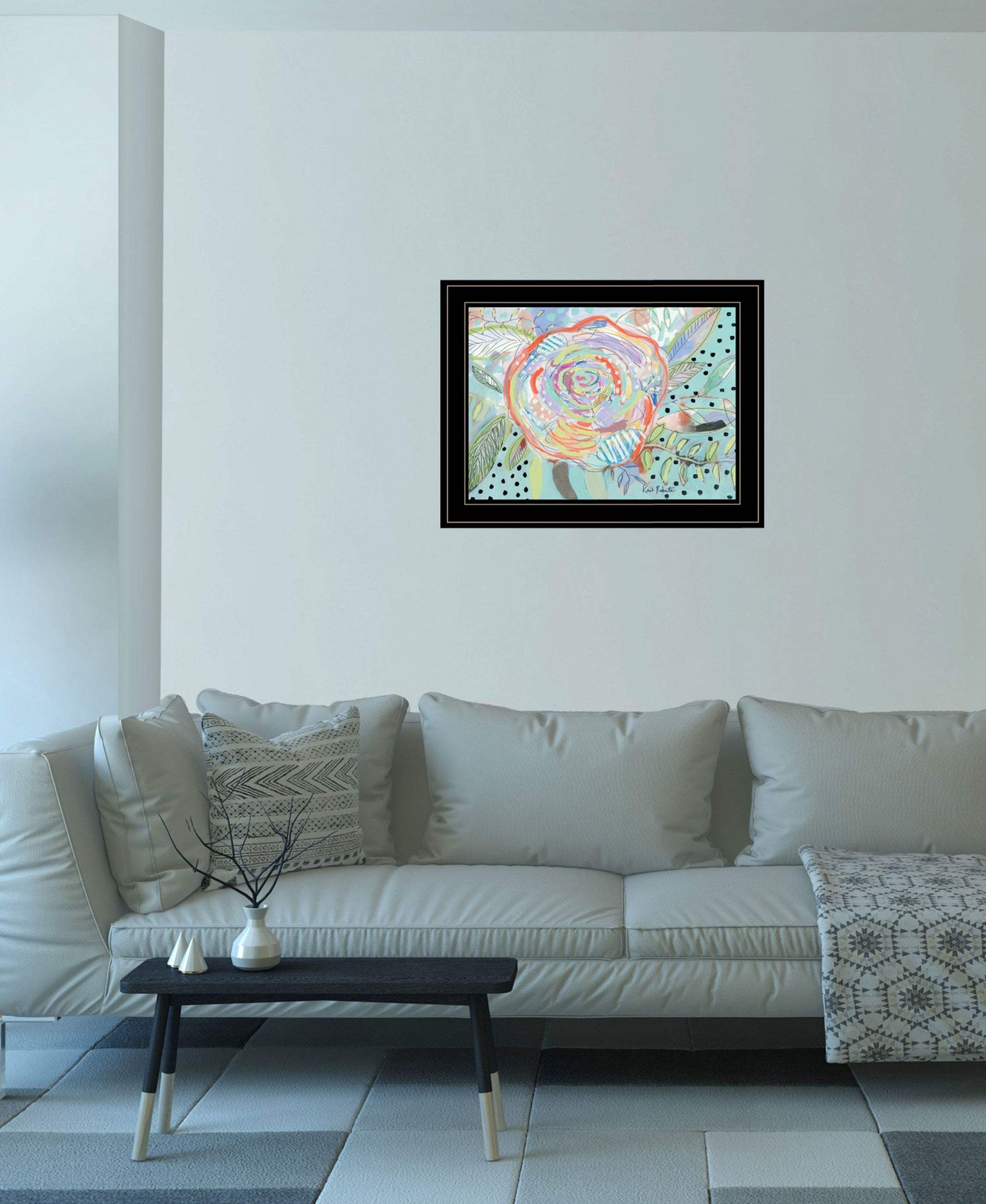 Bloom for Yourself 2 Black Framed Print Wall Art - Homeroots - Flyclothing LLC