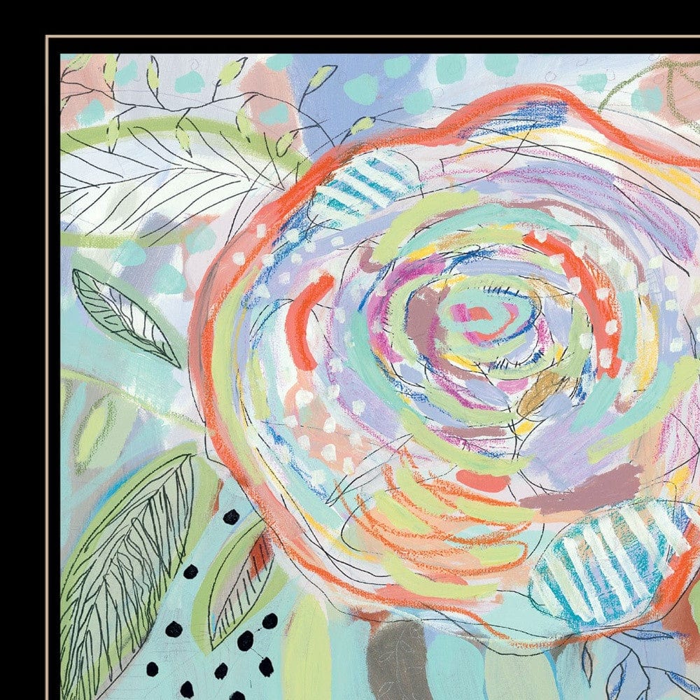 Bloom for Yourself 2 Black Framed Print Wall Art - Homeroots