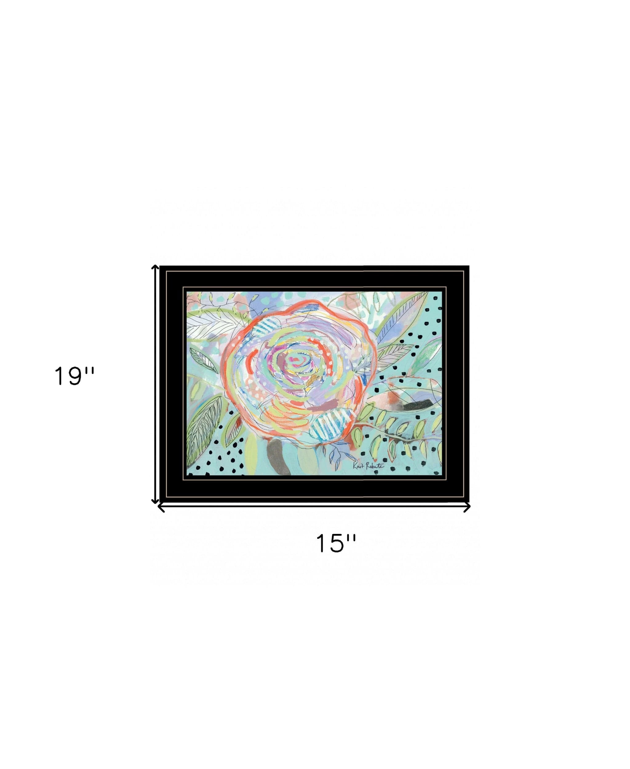 Bloom for Yourself 2 Black Framed Print Wall Art - Homeroots