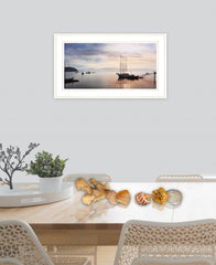 BAR HARBOR SILHOUETTES 1 White Framed Print Wall Art - Homeroots