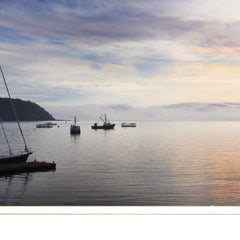 BAR HARBOR SILHOUETTES 1 White Framed Print Wall Art - Homeroots