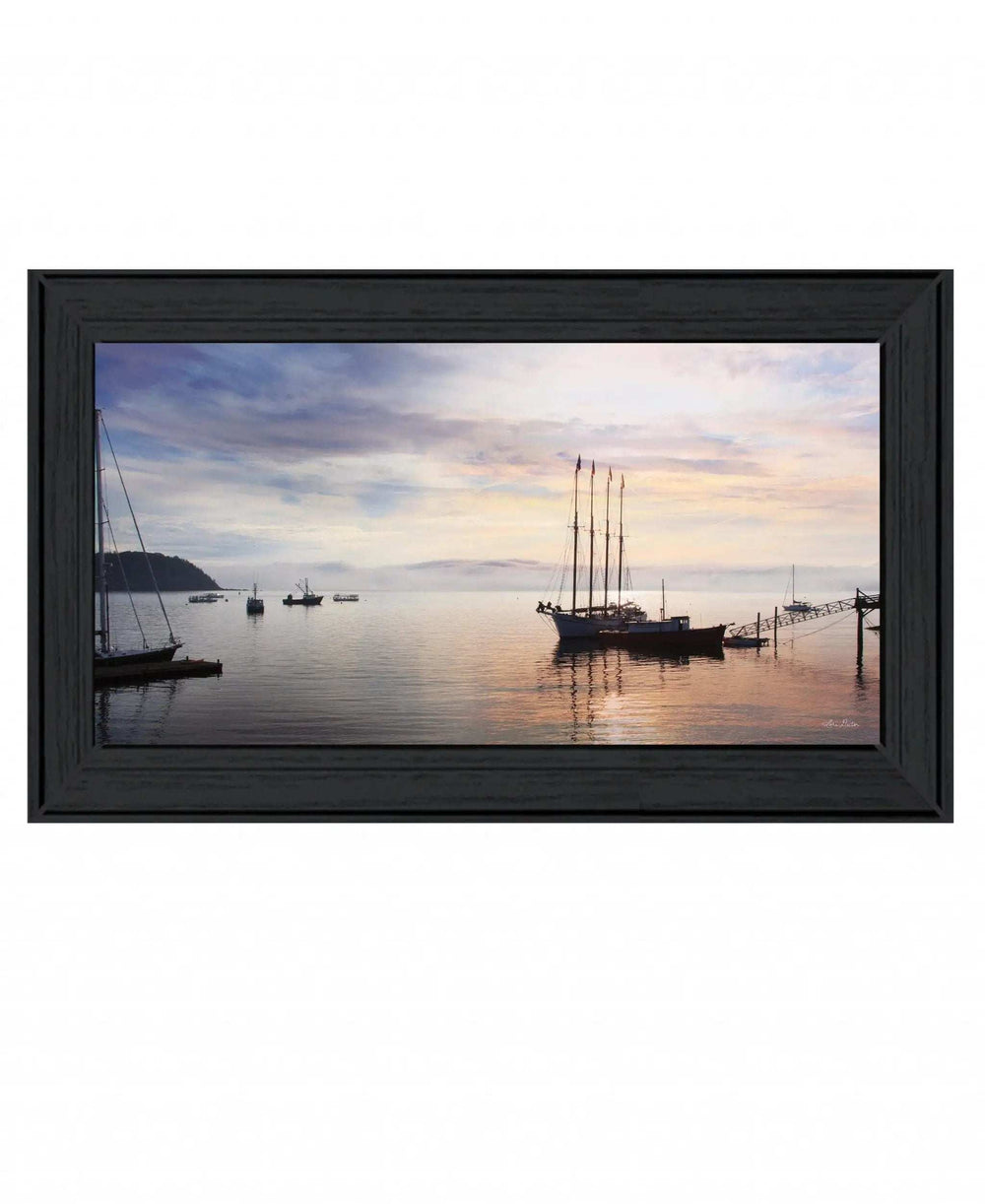 BAR HARBOR SILHOUETTES 2 Black Framed Print Wall Art - Homeroots - Flyclothing LLC