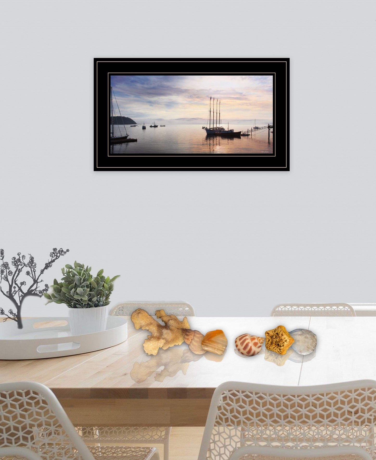 BAR HARBOR SILHOUETTES 3 Black Framed Print Wall Art - Homeroots - Flyclothing LLC