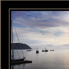 BAR HARBOR SILHOUETTES 3 Black Framed Print Wall Art - Homeroots