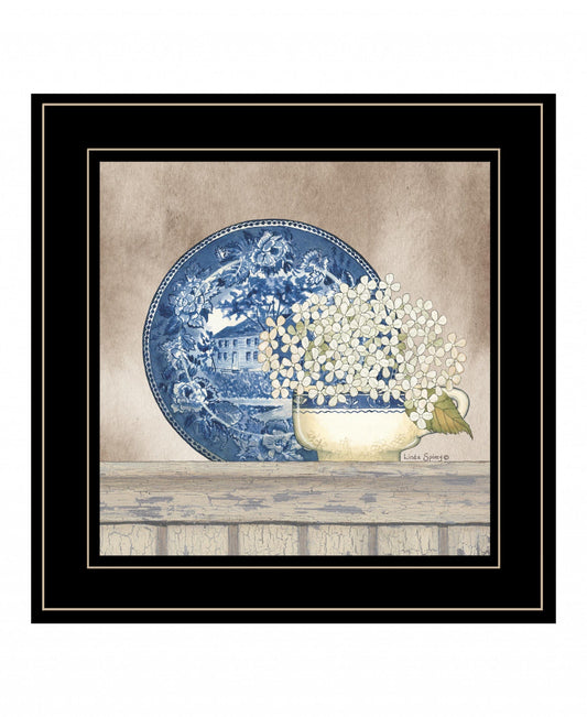 Farmhouse Blues I 2 Black Framed Print Wall Art - Homeroots