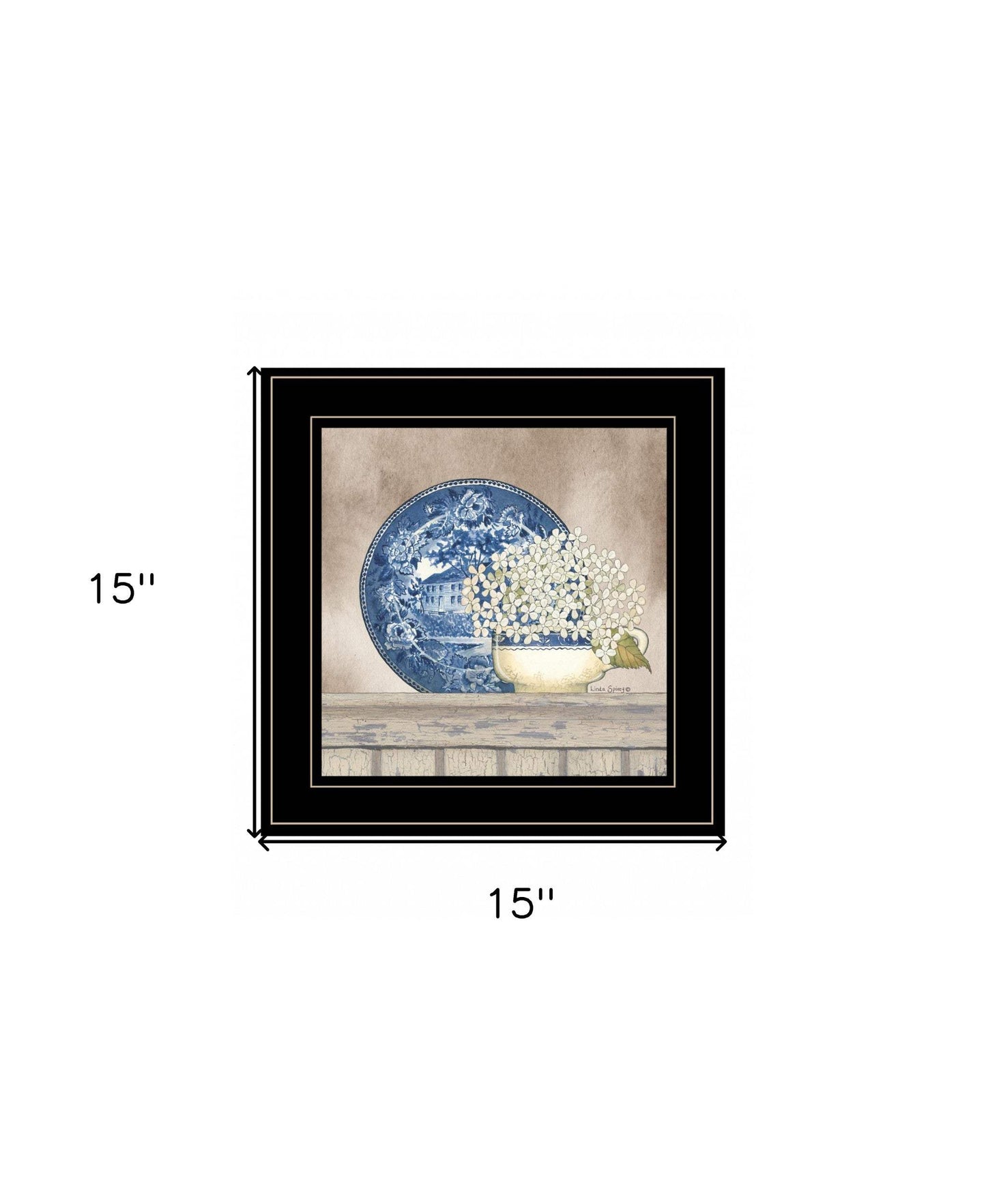 Farmhouse Blues I 2 Black Framed Print Wall Art - Homeroots - Flyclothing LLC