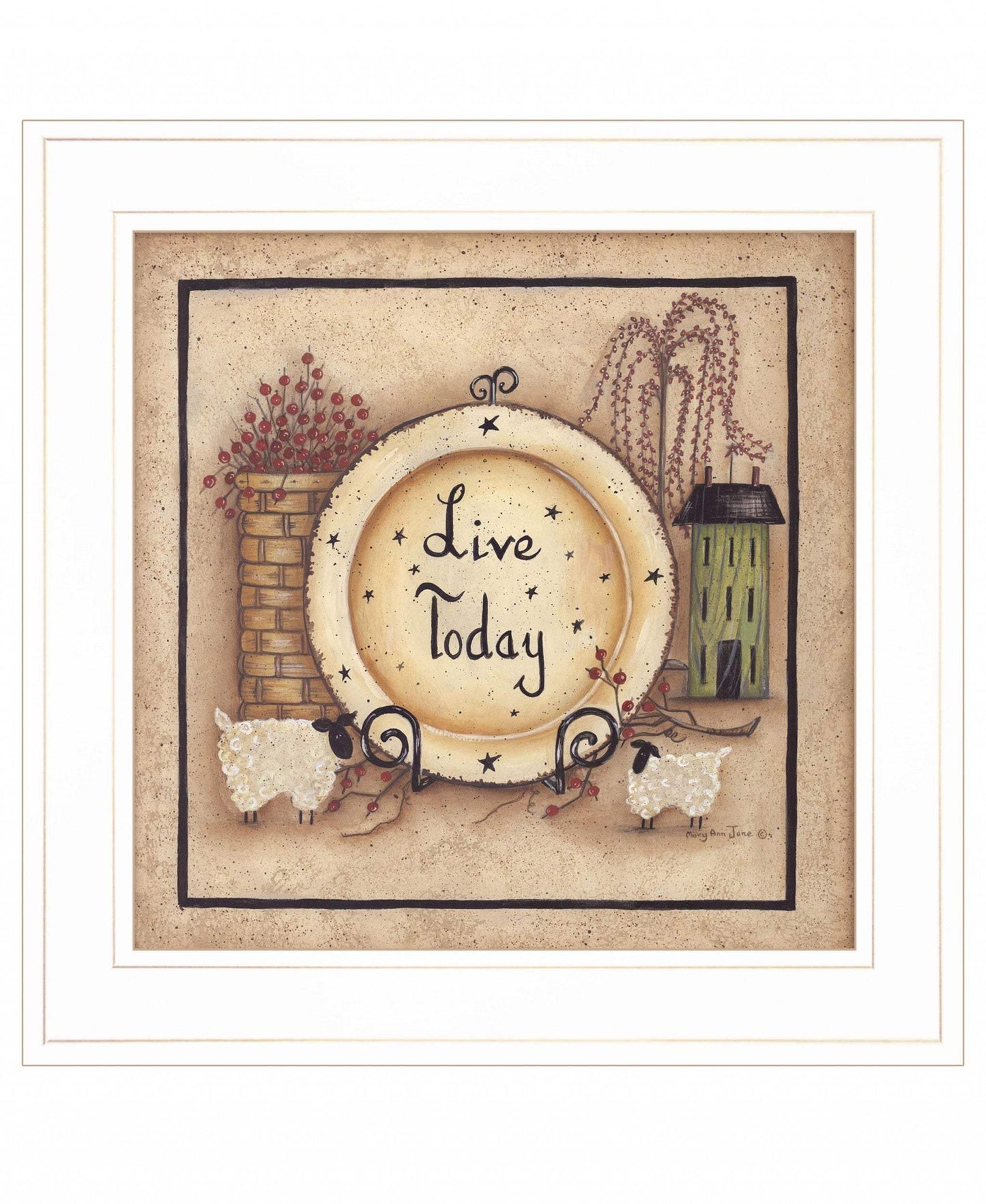 Live Today 3 White Framed Print Wall Art - Homeroots - Flyclothing LLC