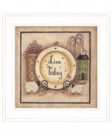 Live Today 3 White Framed Print Wall Art - Homeroots - Flyclothing LLC