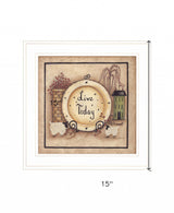 Live Today 3 White Framed Print Wall Art - Homeroots - Flyclothing LLC