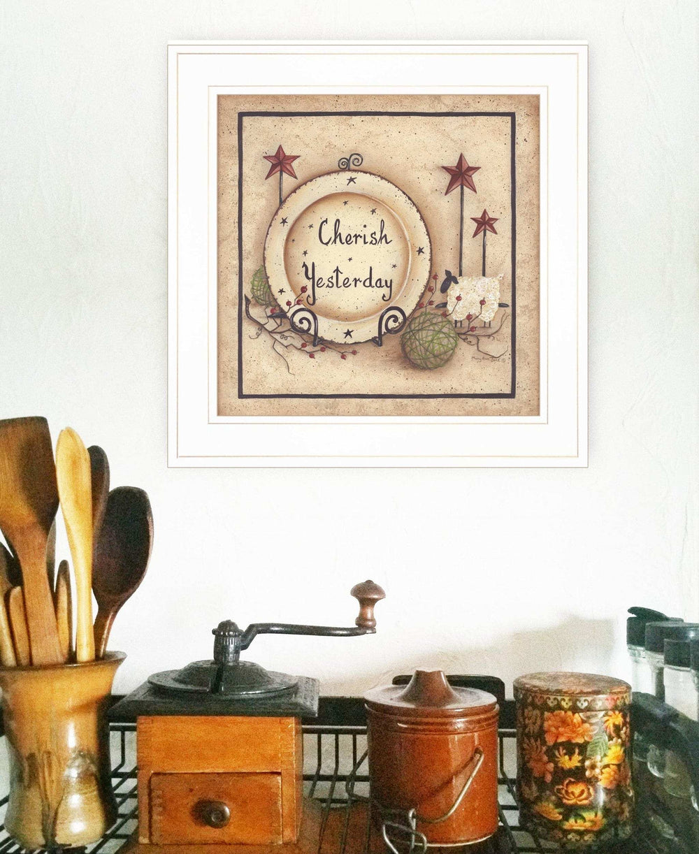Cherish Yesterday 3 White Framed Print Wall Art - Homeroots - Flyclothing LLC