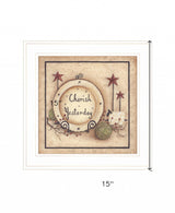 Cherish Yesterday 3 White Framed Print Wall Art - Homeroots - Flyclothing LLC