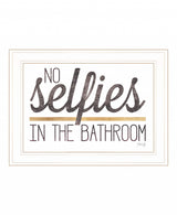 No Selfies in the Bathroom 5 White Framed Print Bathroom Wall Art - Homeroots - Flyclothing LLC