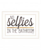 No Selfies in the Bathroom 5 White Framed Print Bathroom Wall Art - Homeroots