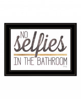 No Selfies in the Bathroom 6 Black Framed Print Bathroom Wall Art - Homeroots - Flyclothing LLC