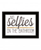No Selfies in the Bathroom 6 Black Framed Print Bathroom Wall Art - Homeroots