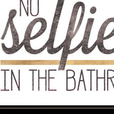 No Selfies in the Bathroom 6 Black Framed Print Bathroom Wall Art - Homeroots