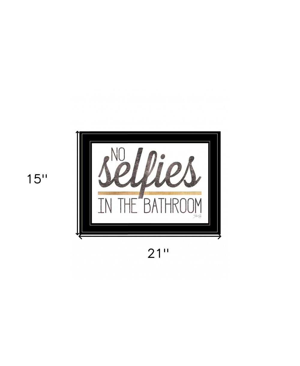 No Selfies in the Bathroom 6 Black Framed Print Bathroom Wall Art - Homeroots - Flyclothing LLC