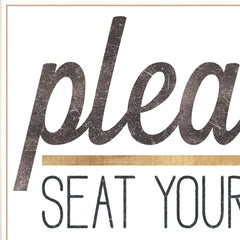 Please Seat Yourself 2 White Framed Print Wall Art - Homeroots
