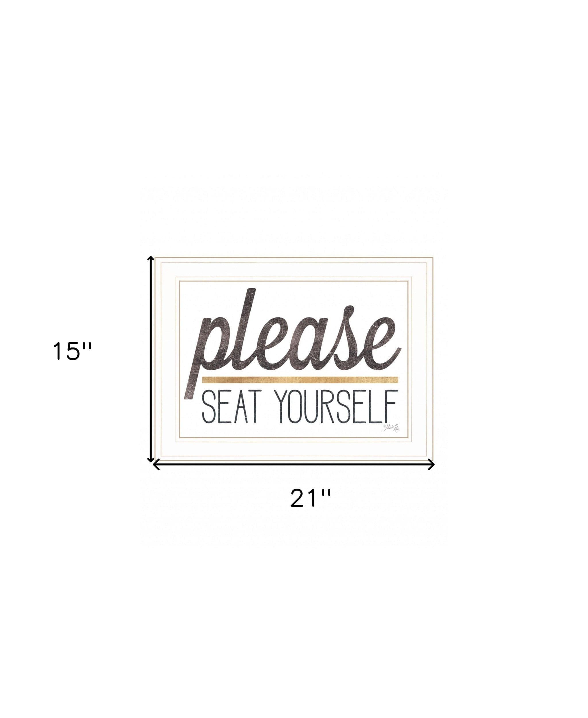 Please Seat Yourself 2 White Framed Print Wall Art - Homeroots