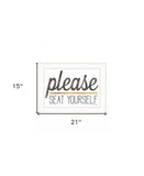 Please Seat Yourself 2 White Framed Print Wall Art - Homeroots - Flyclothing LLC