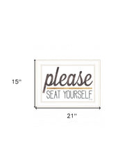 Please Seat Yourself 2 White Framed Print Wall Art - Homeroots
