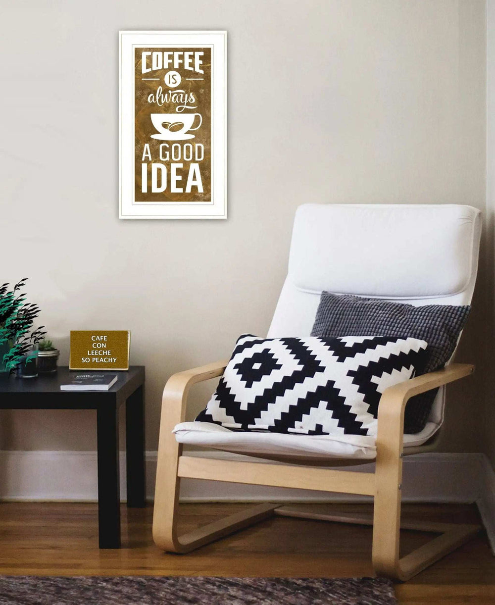Coffee is always a Good Idea 2 White Framed Print Wall Art - Homeroots - Flyclothing LLC