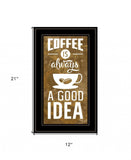 Coffee is always a Good Idea 3 Black Framed Print Wall Art - Homeroots - Flyclothing LLC