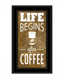 Life Begins After Coffee 3 Black Framed Print Wall Art - Homeroots