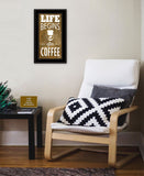 Life Begins After Coffee 3 Black Framed Print Wall Art - Homeroots