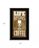 Life Begins After Coffee 3 Black Framed Print Wall Art - Homeroots - Flyclothing LLC