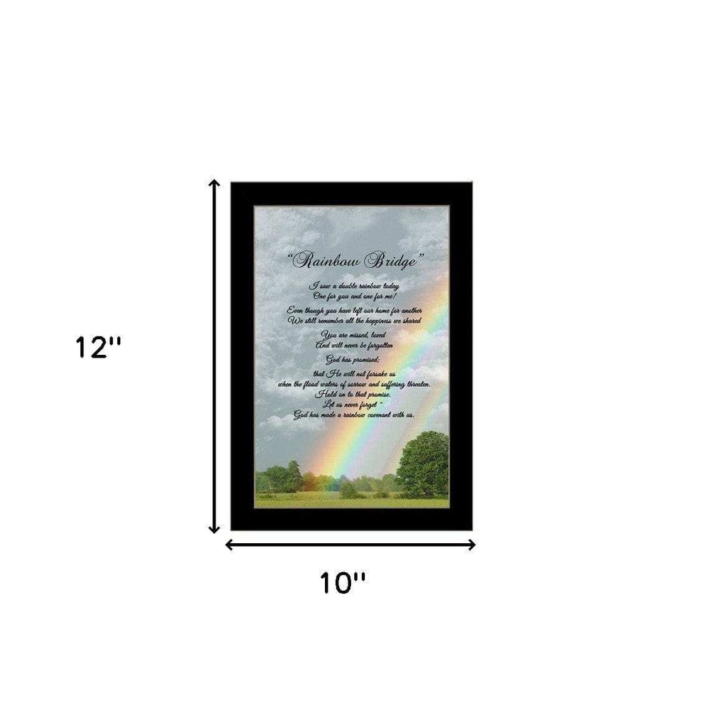 Rainbow Bridge Black Framed Print Wall Art - Homeroots - Flyclothing LLC