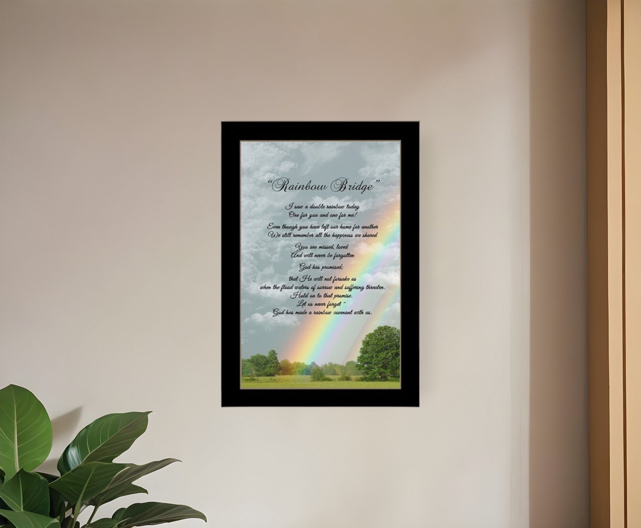 Rainbow Bridge Black Framed Print Wall Art - Homeroots