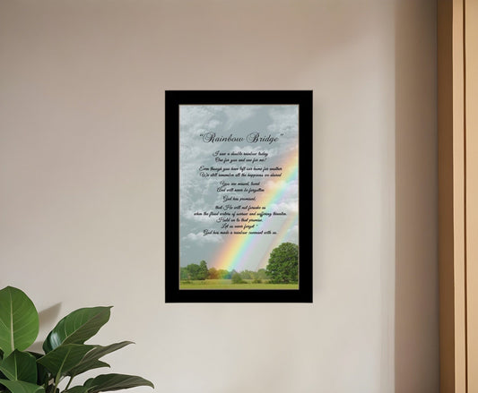 Rainbow Bridge Black Framed Print Wall Art - Homeroots
