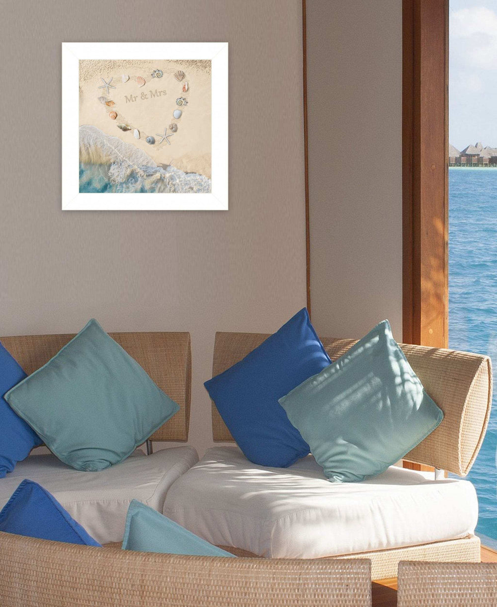 Marriage is a Beach 2 White Framed Print Wall Art - Homeroots - Flyclothing LLC