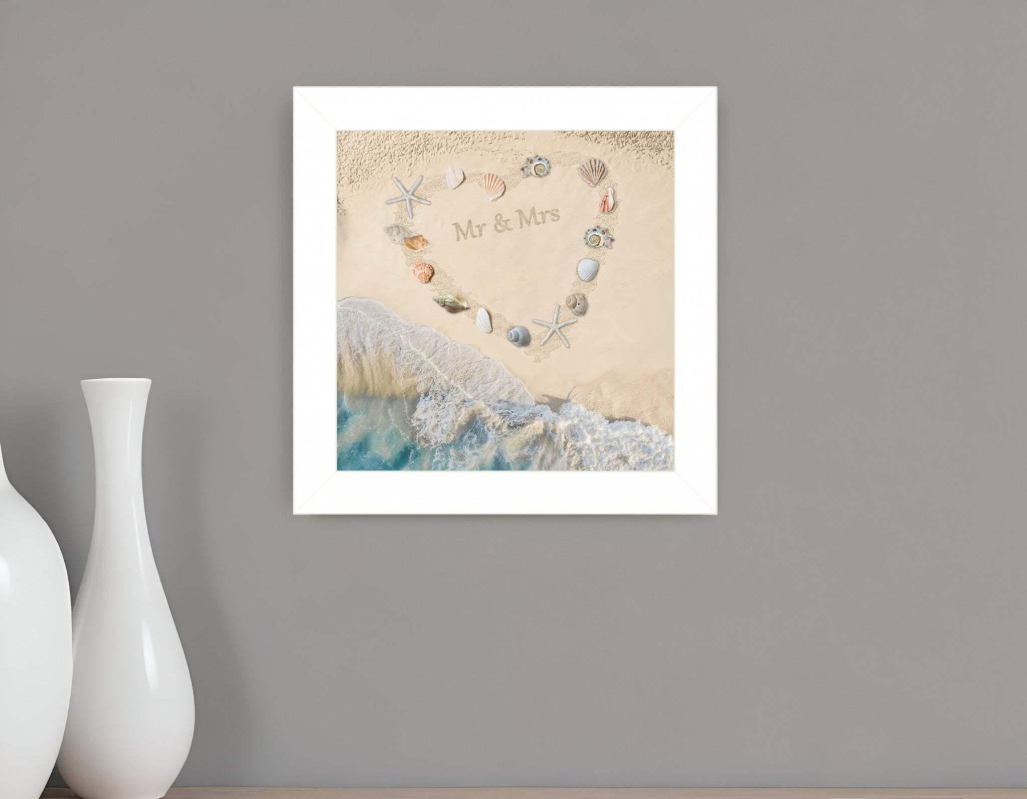 Marriage is a Beach 2 White Framed Print Wall Art - Homeroots - Flyclothing LLC