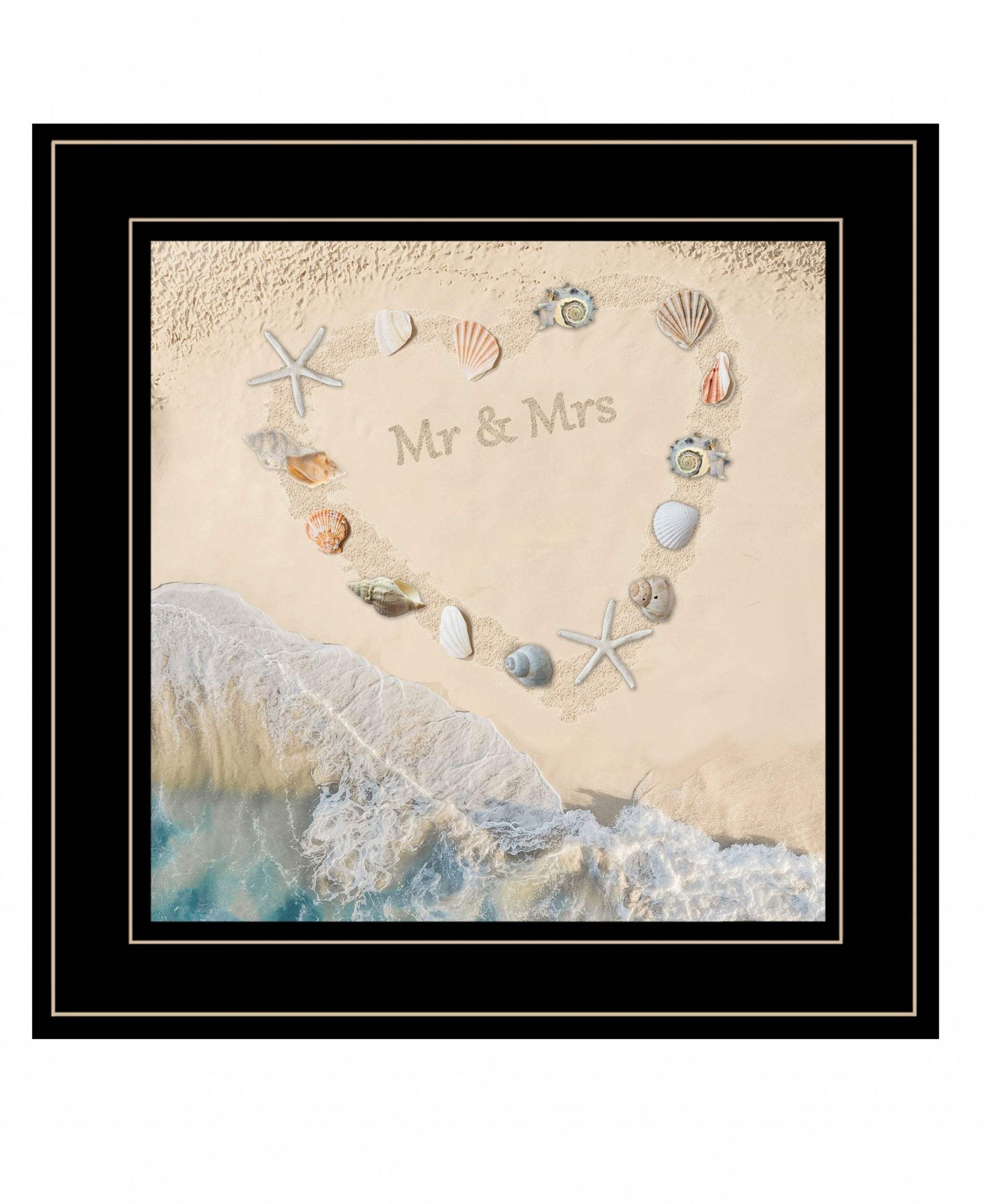 Marriage is a Beach 3 Black Framed Print Wall Art - Homeroots - Flyclothing LLC