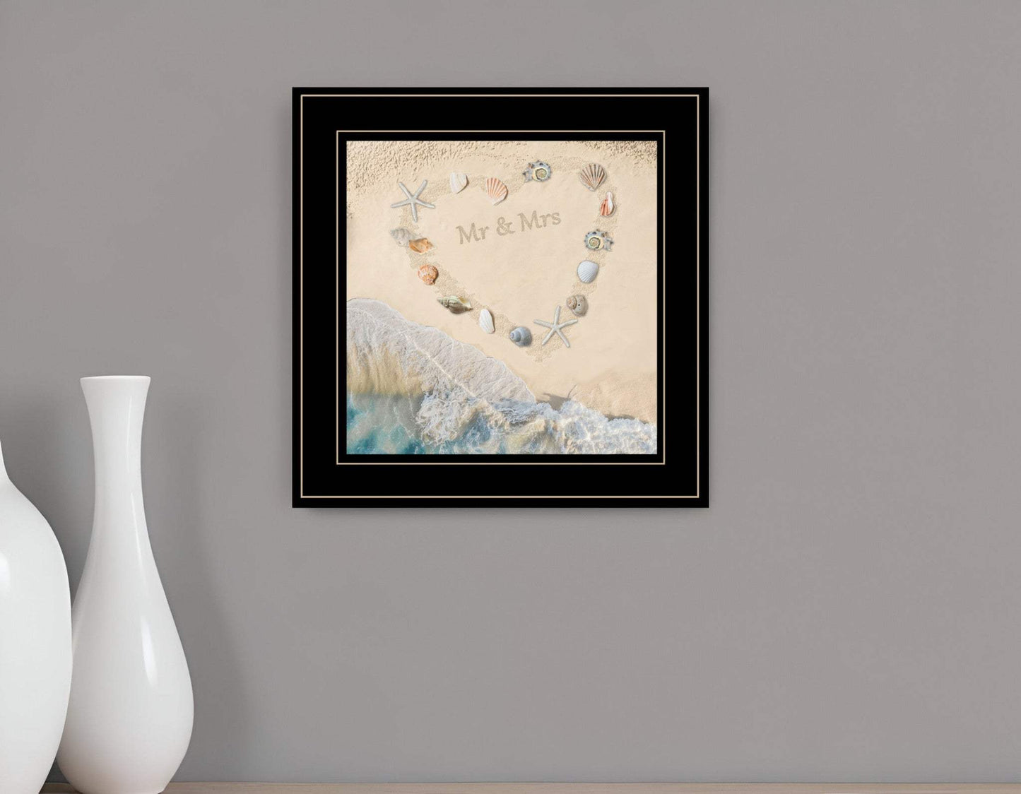 Marriage is a Beach 3 Black Framed Print Wall Art - Homeroots - Flyclothing LLC