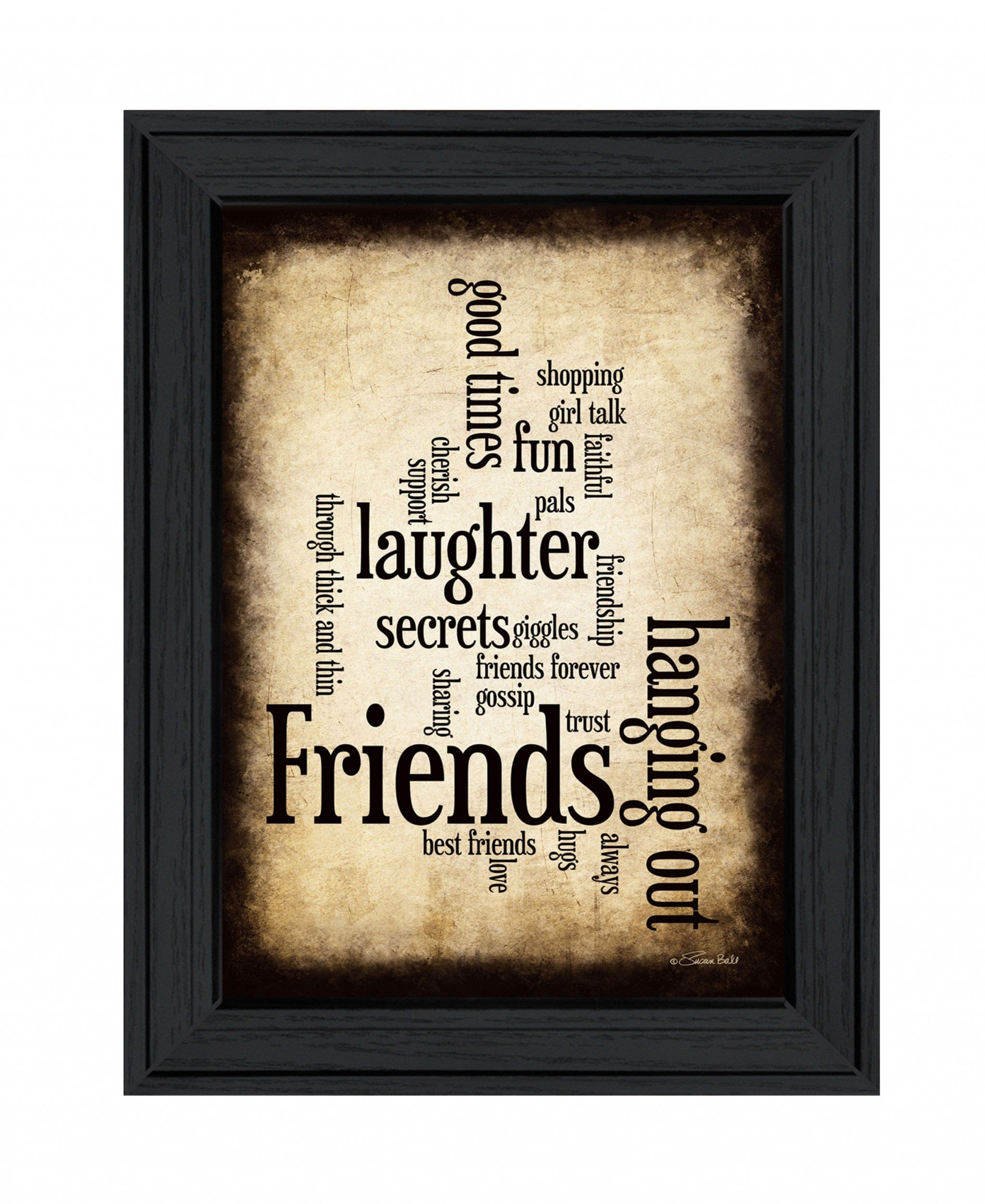 Friends 1 Black Framed Print Wall Art - Homeroots