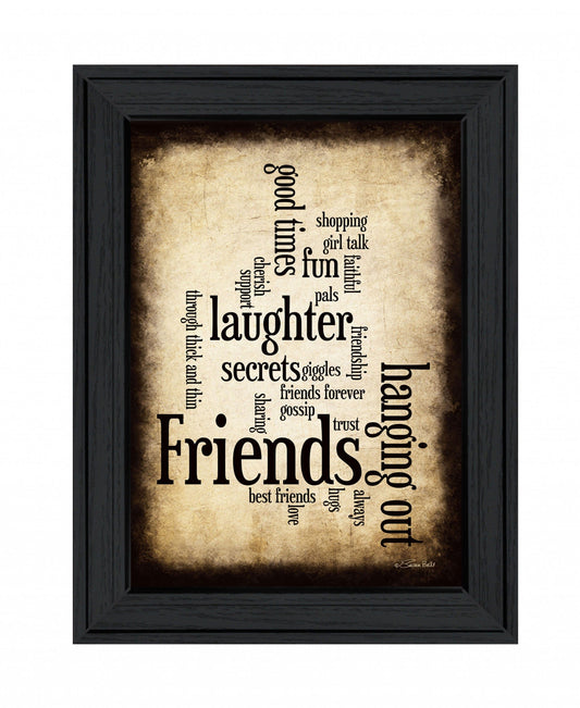 Friends 1 Black Framed Print Wall Art - Homeroots