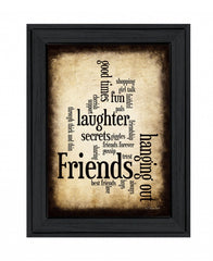 Friends 1 Black Framed Print Wall Art - Homeroots