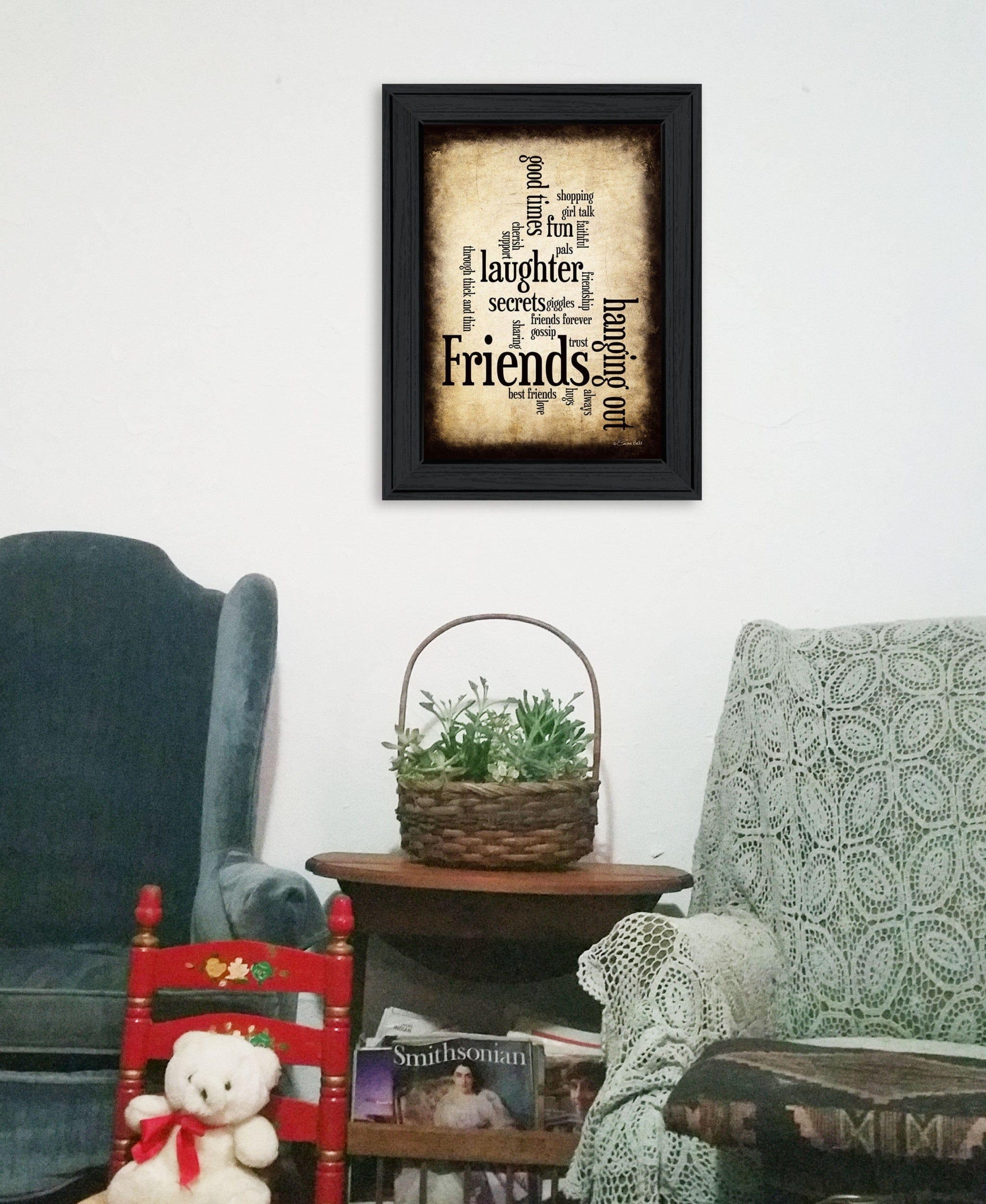 Friends 1 Black Framed Print Wall Art - Homeroots