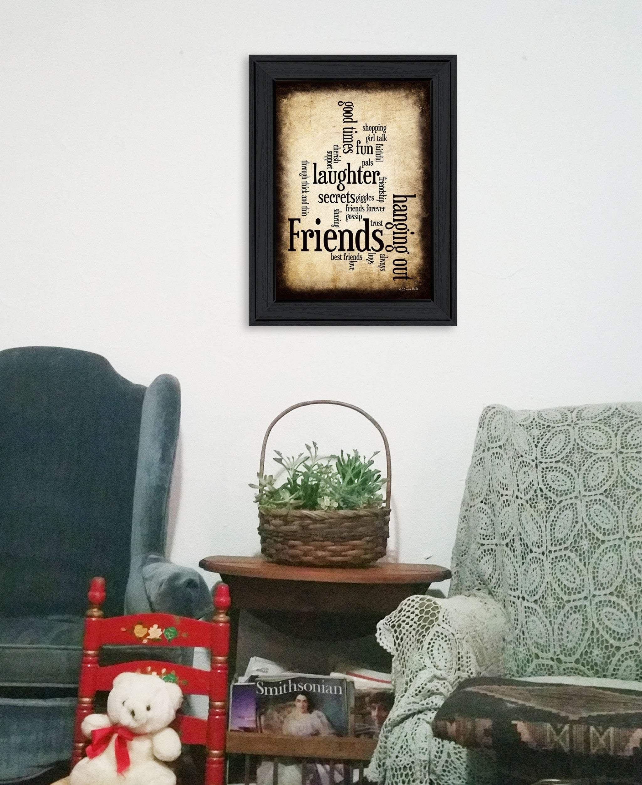 Friends 1 Black Framed Print Wall Art - Homeroots - Flyclothing LLC