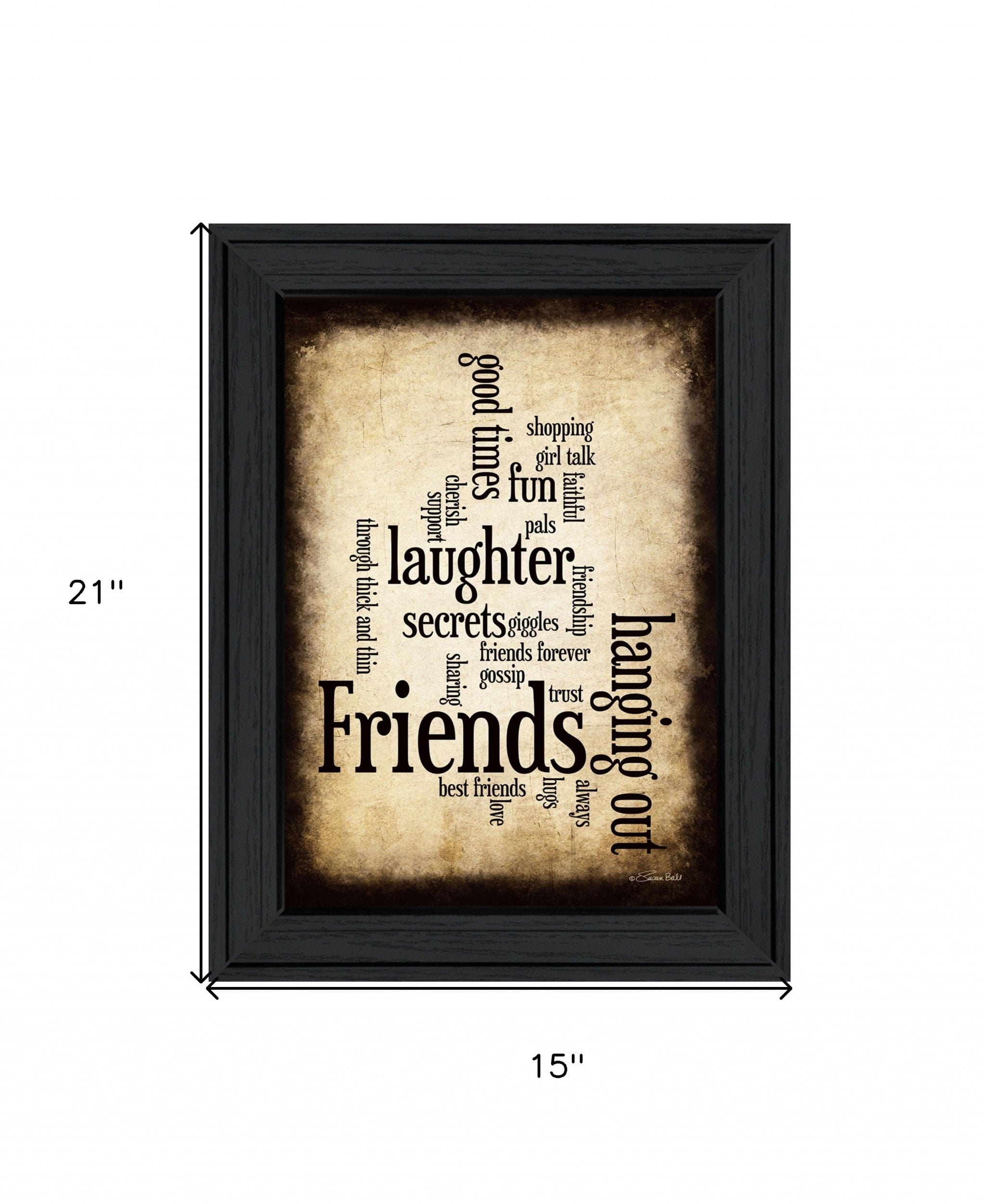 Friends 1 Black Framed Print Wall Art - Homeroots