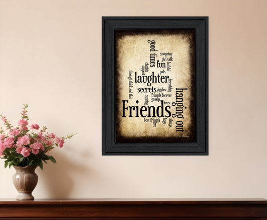 Friends 1 Black Framed Print Wall Art - Homeroots