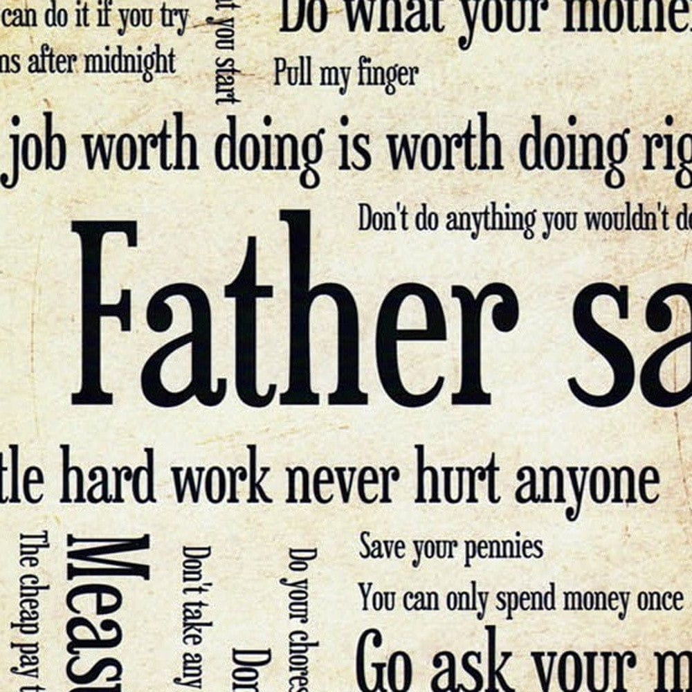 Father Says Black Framed Print Wall Art - Homeroots