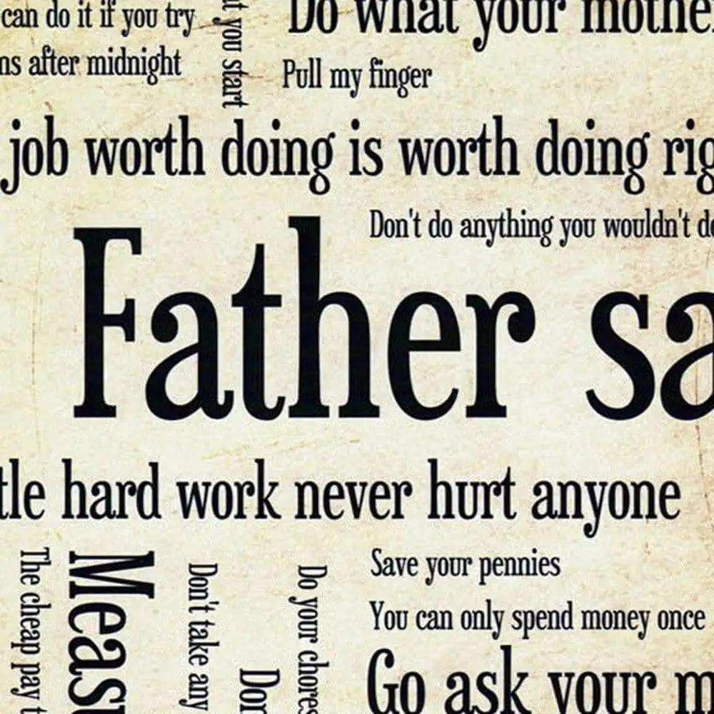 Father Says Black Framed Print Wall Art - Homeroots - Flyclothing LLC