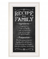 Recipe for Family White Framed Print Wall Art - Homeroots - Flyclothing LLC