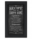 Recipe for a Happy Home 2 Black Framed Print Wall Art - Homeroots